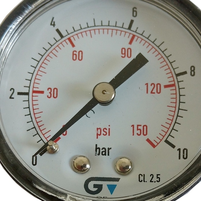 Manômetro vertical 150 psi /10 bar com rosca 1/4