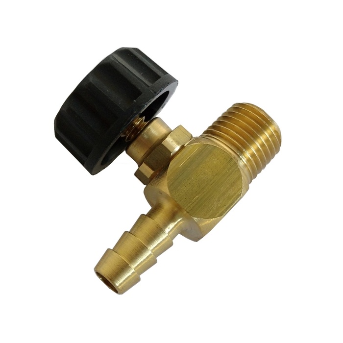 Registro Agulha Espiga 1/4" x Rosca 1/4" NPT (Válvula Agulha)