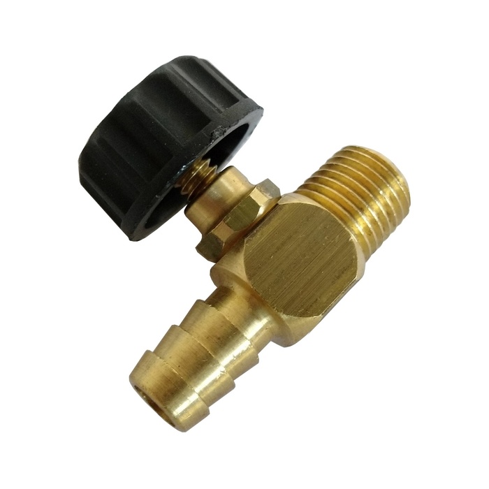 Registro Agulha Espiga 3/8" x Rosca 1/4" NPT (Válvula Agulha)