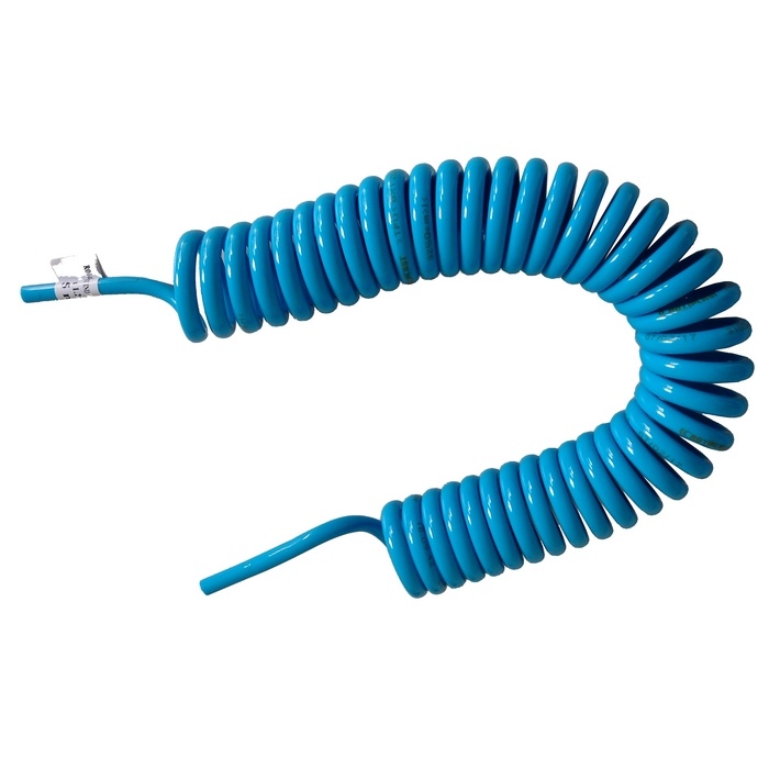 Mangueira / Tubo Espiral 10 mm x 10,0 Metros Linear Em Poliuretano Na Cor Azul