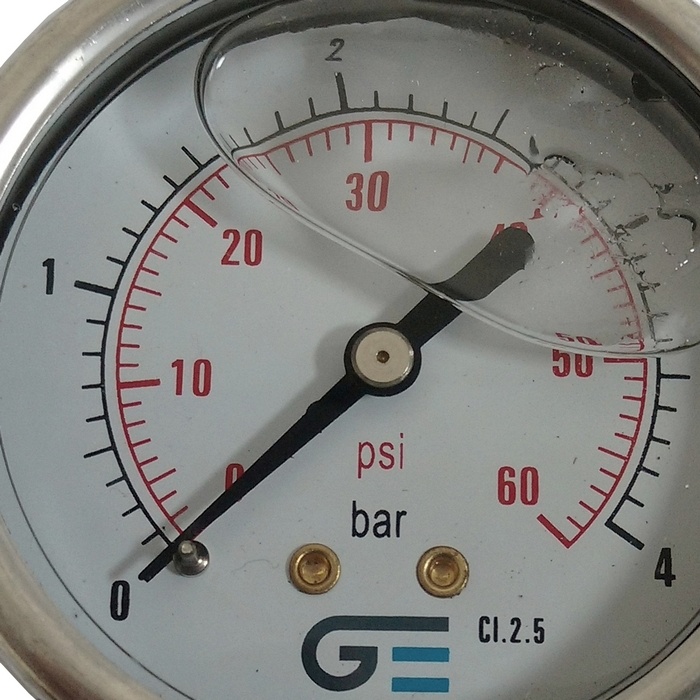 Manômetro vertical 60 psi / 4 bar com rosca 1/4