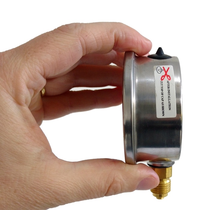 Manômetro vertical 240 psi / 16 bar com rosca 1/4