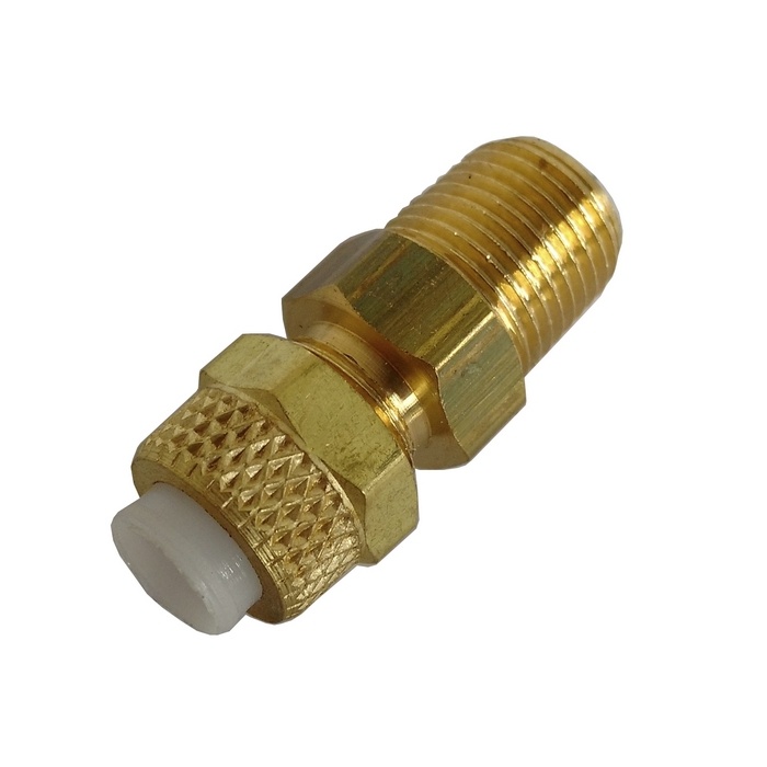 União Reta Tubo 5/16" x 1/4" NPT Em Latão - Poly-flo