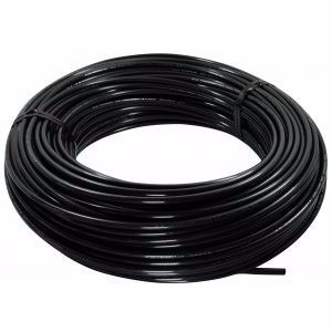 Mangueira ou tubo PU 4 mm x 0,75 em poliuretano na cor preta