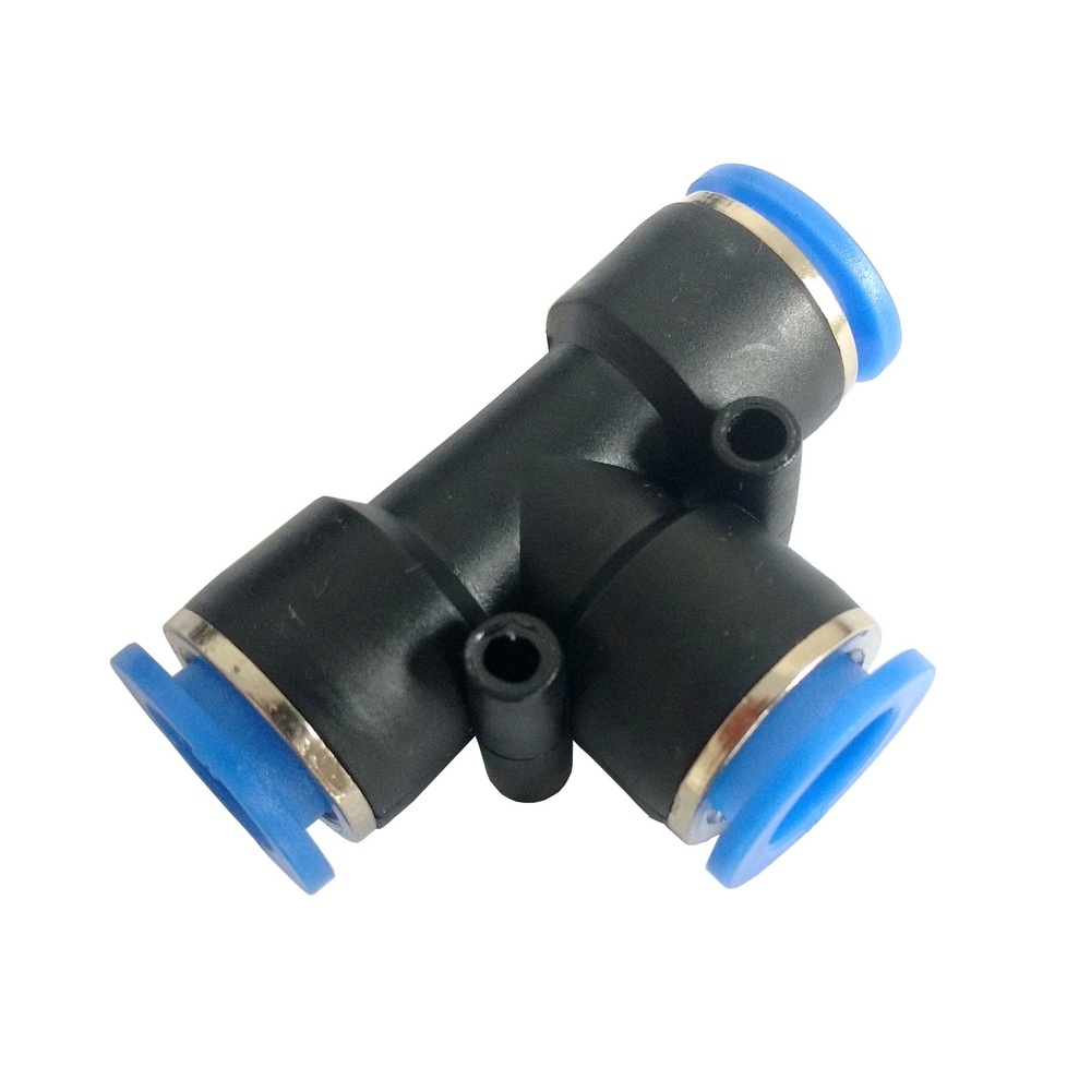 Tee União Tubo 8 - PUT (Conexão Pneumática Instantânea)
