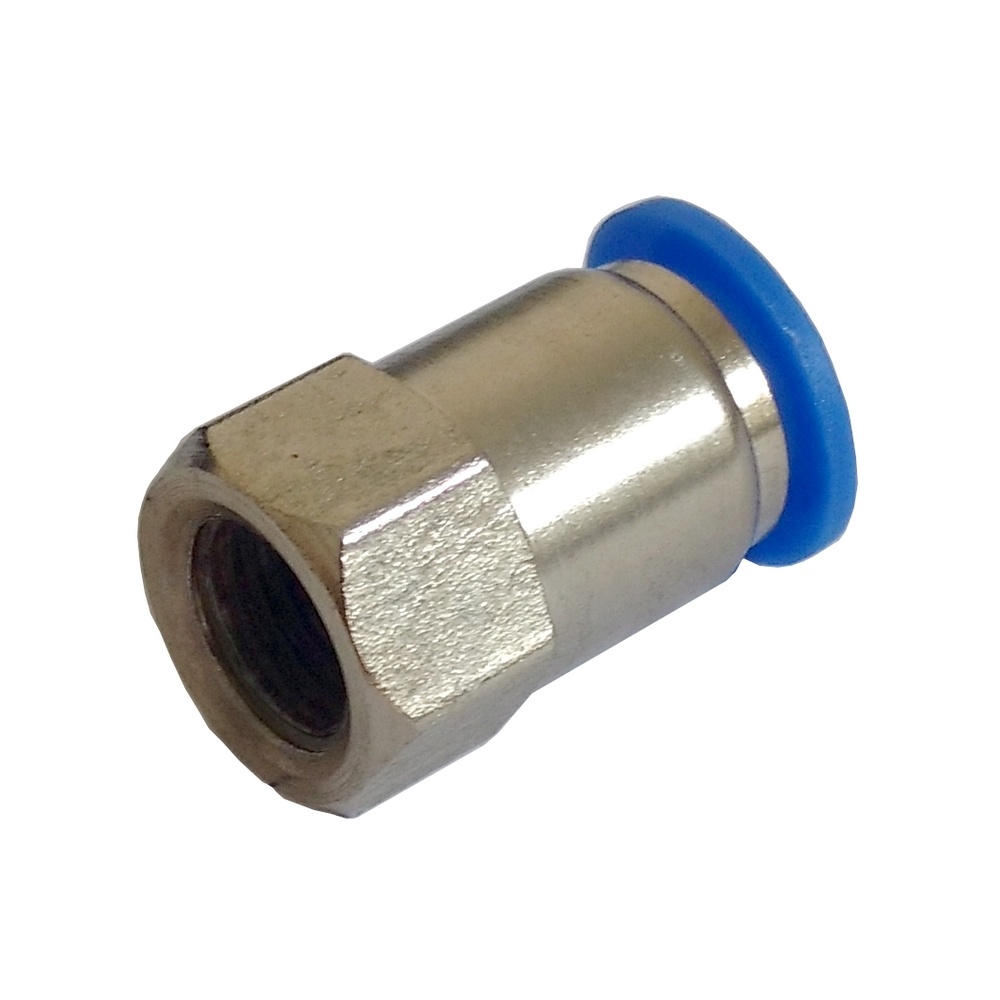 Conector Reto Tubo 6 x Rosca Fêmea 1/8