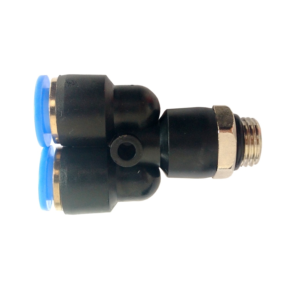 Y Macho Tubo 10 mm x 1/4