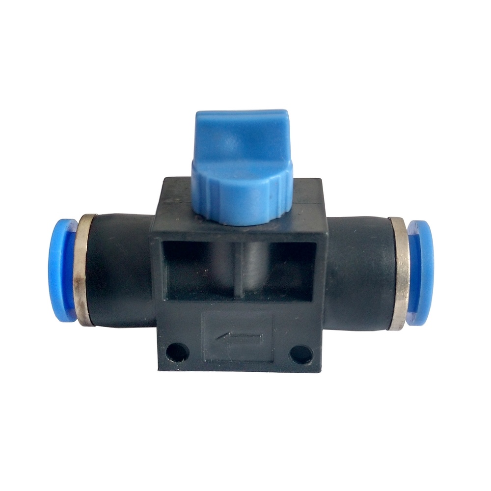 Válvula De Fechamento Manual Tubo 6 mm - HVFF (Conexão Pneumática Instantânea)