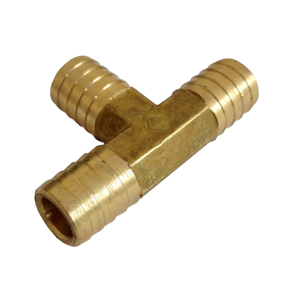 Ementa Tee 1/4" em latão