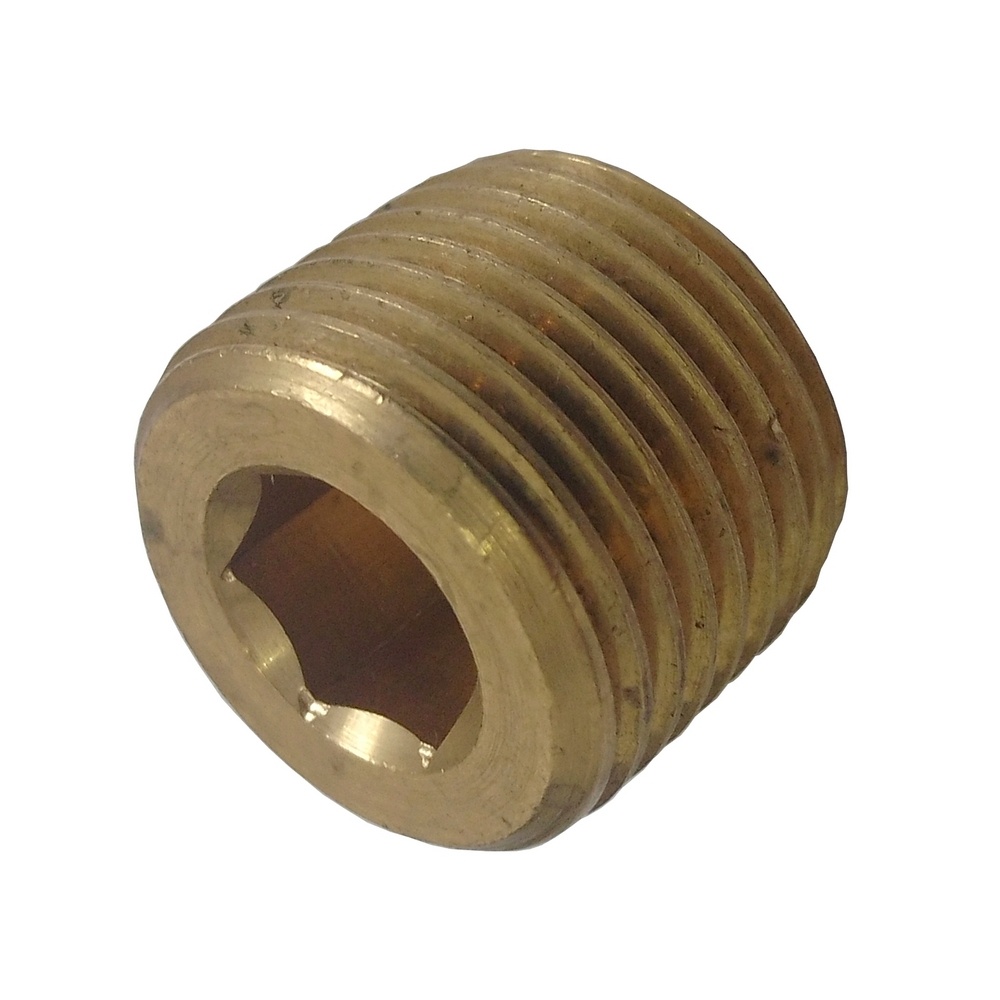 Bujão 3/8" NPT C/ Sextavado Interno Em Latão