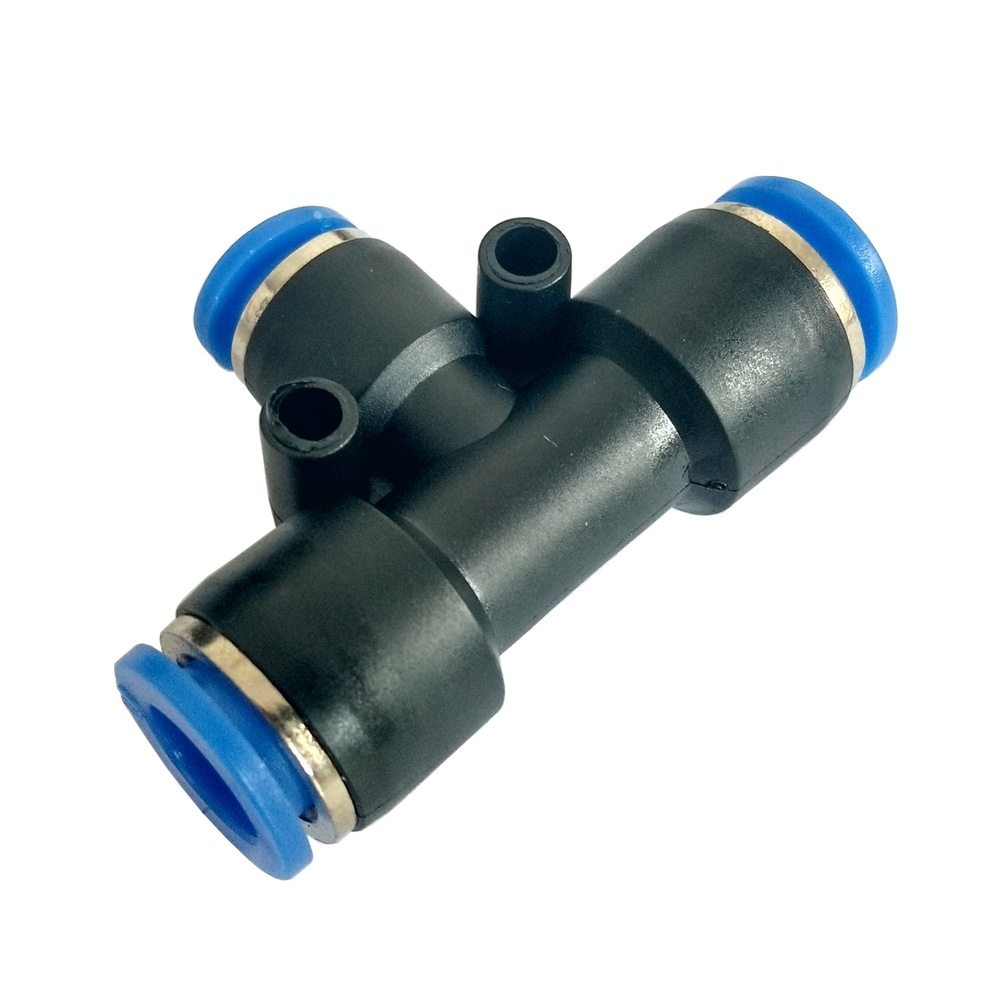 Tee Redução Tubo 8-4-8 - PTG (Conexão Pneumática Instantânea)