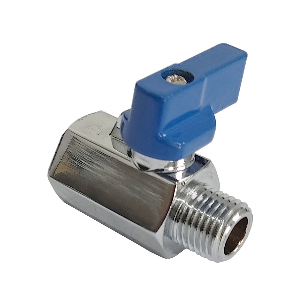 Válvula De Esfera Mini Macho/Fêmea 1/4