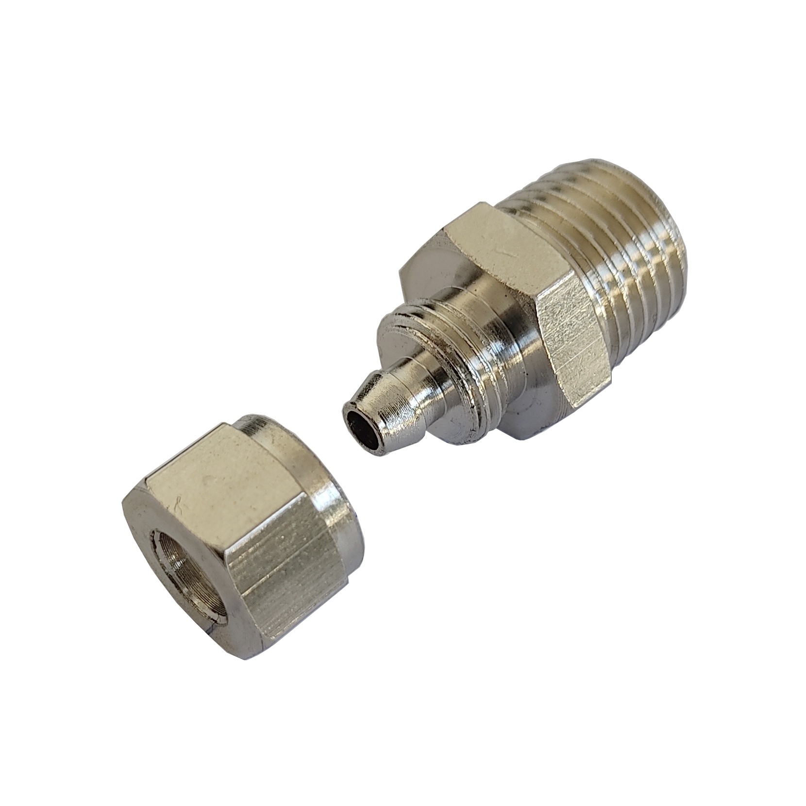 Conexão Fixa 1/4" BSP Para Tubo 6 mm 