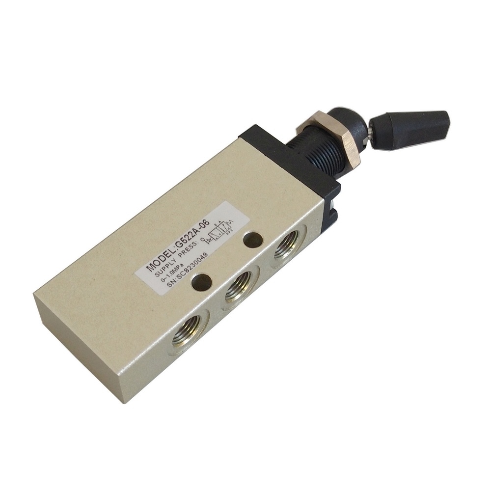 Válvula Alavanca/Trava 1/8" 5/2 Vias