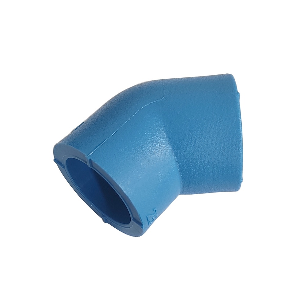 Joelho Soldável 45º 32 mm - PPR Azul (Linha TopAir / TopFusion)