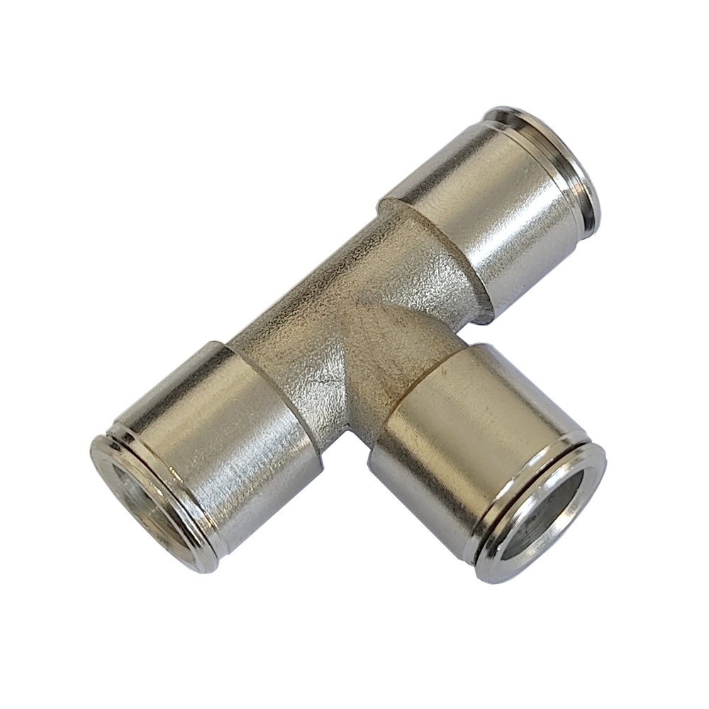 Tee União Tubo 8 MM - MPUT (Conexão Pneumática Metálica)