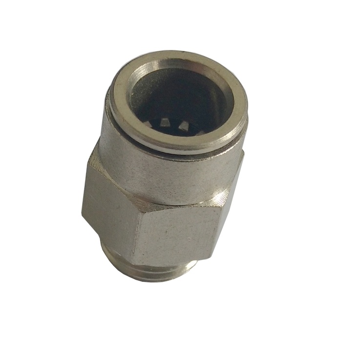 Conector reto tubo 10 x rosca macho 1/4