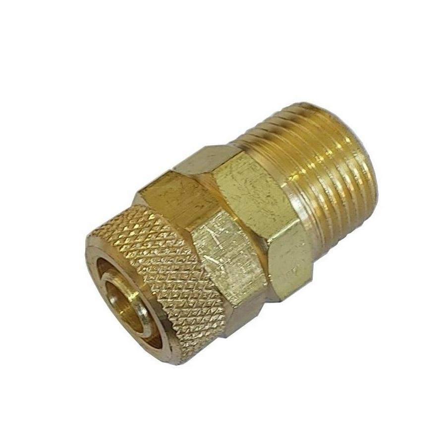 Conector Macho 12 x 1/2" BSPT - Linha 400 Pneumática Industrial
