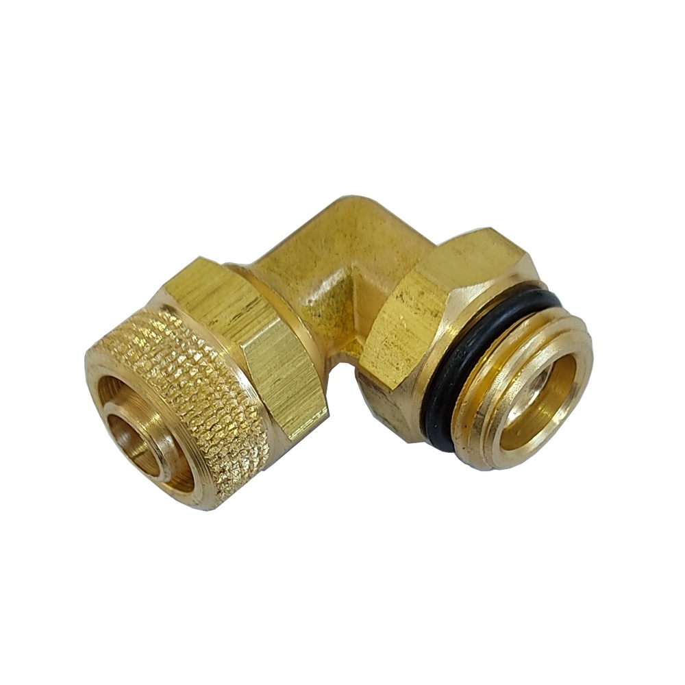 Cotovelo Macho 10 x 3/8" BSP Giratório c/ O´ring - Linha 400 Pneumática Industrial