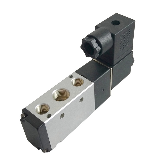 Válvula Solenóide/Mola 1/4" 5/2" Vias 12 VCC Modelo VSMO1452