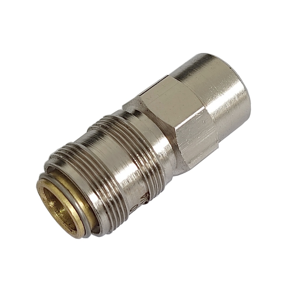 Engate Rápido Mini 5,0 / ERD 08 c/ Rosca Fêmea 1/4" BSP - Latão Niquelado