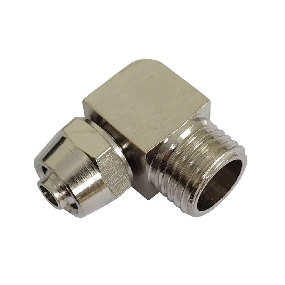 Cotovelo 10 mm x 1/2" BSP Dois Toques Niquelada