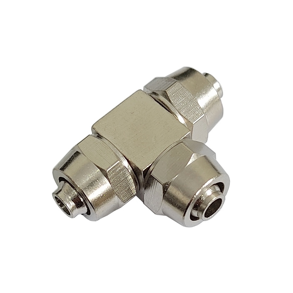 Tee União 8 mm Dois Toques Niquelada