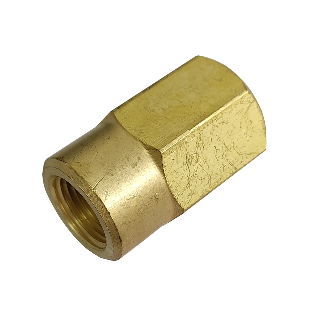 Luva de Redução 1/4" NPT x 1/8" NPT em Latão
