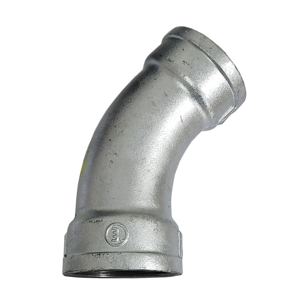 Curva Fêmea 45º 2.1/2" BSP - Galvanizada