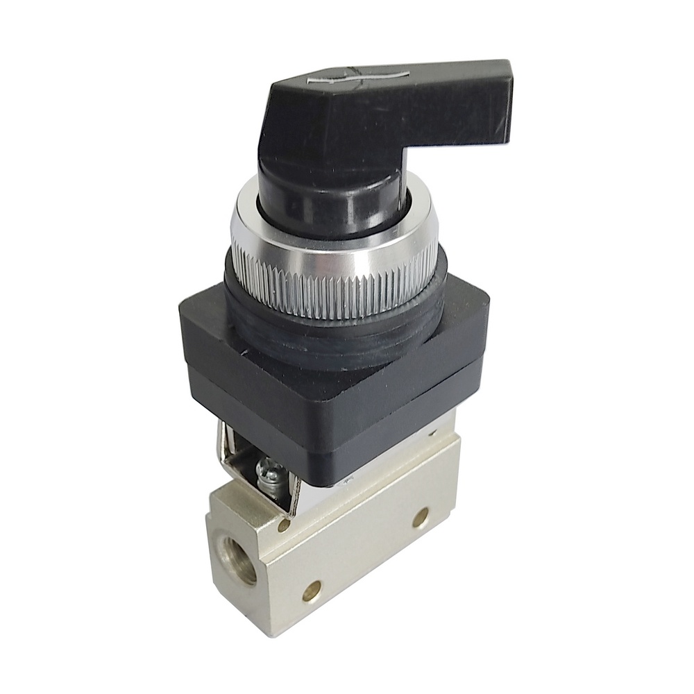 Válvula Botão Seletor Longo 1/8 3/2 vias - G321LB