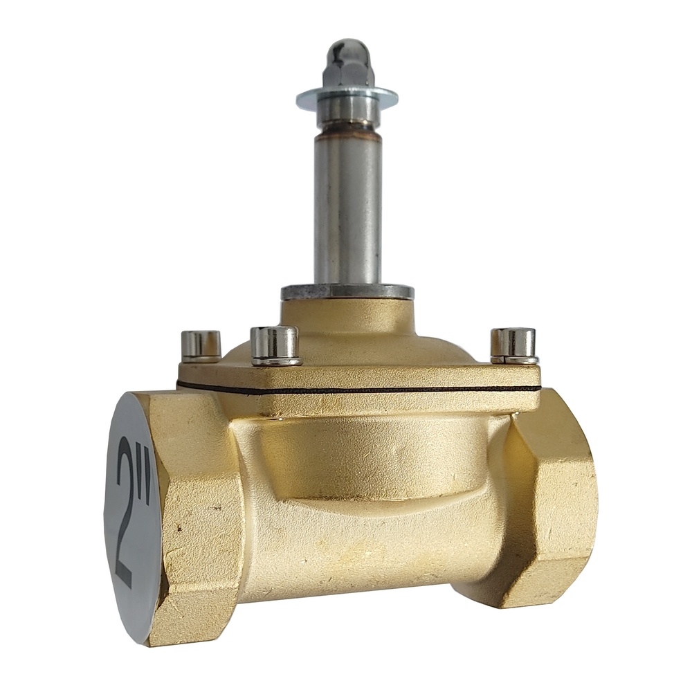 Válvula Solenóide Mola 2" 2/2" p/ Ar e Água c/ Vedação Viton (2W500-50S) s/ Bobina