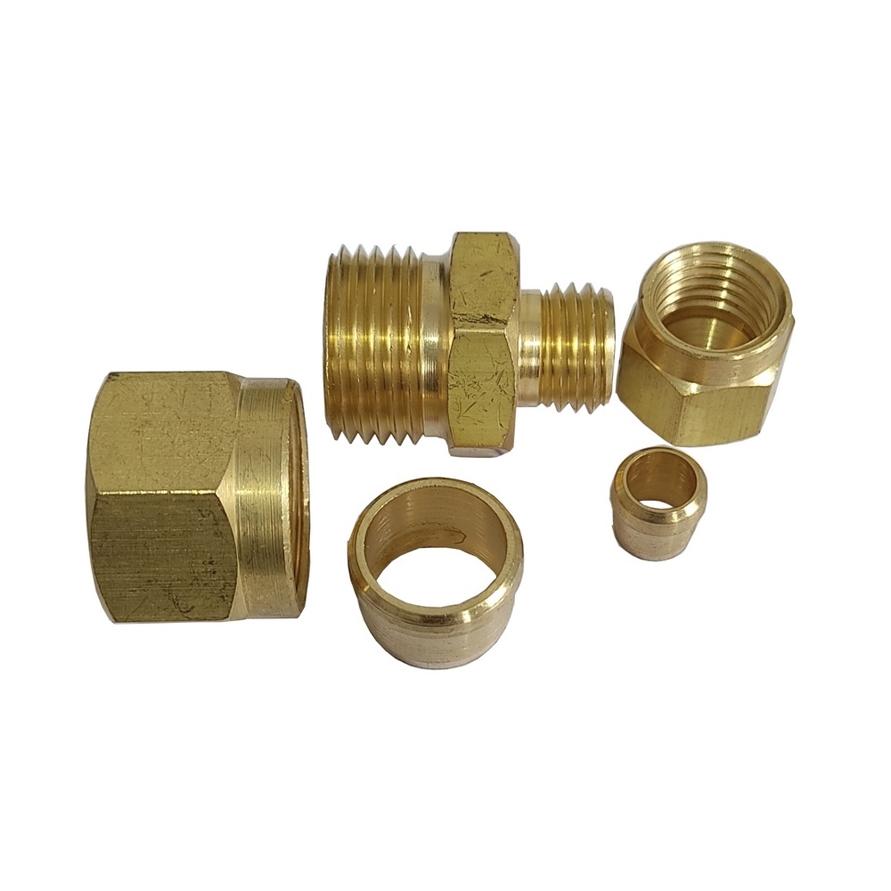 União Redução Tubo 6 mm x tubo 4 mm em Latão