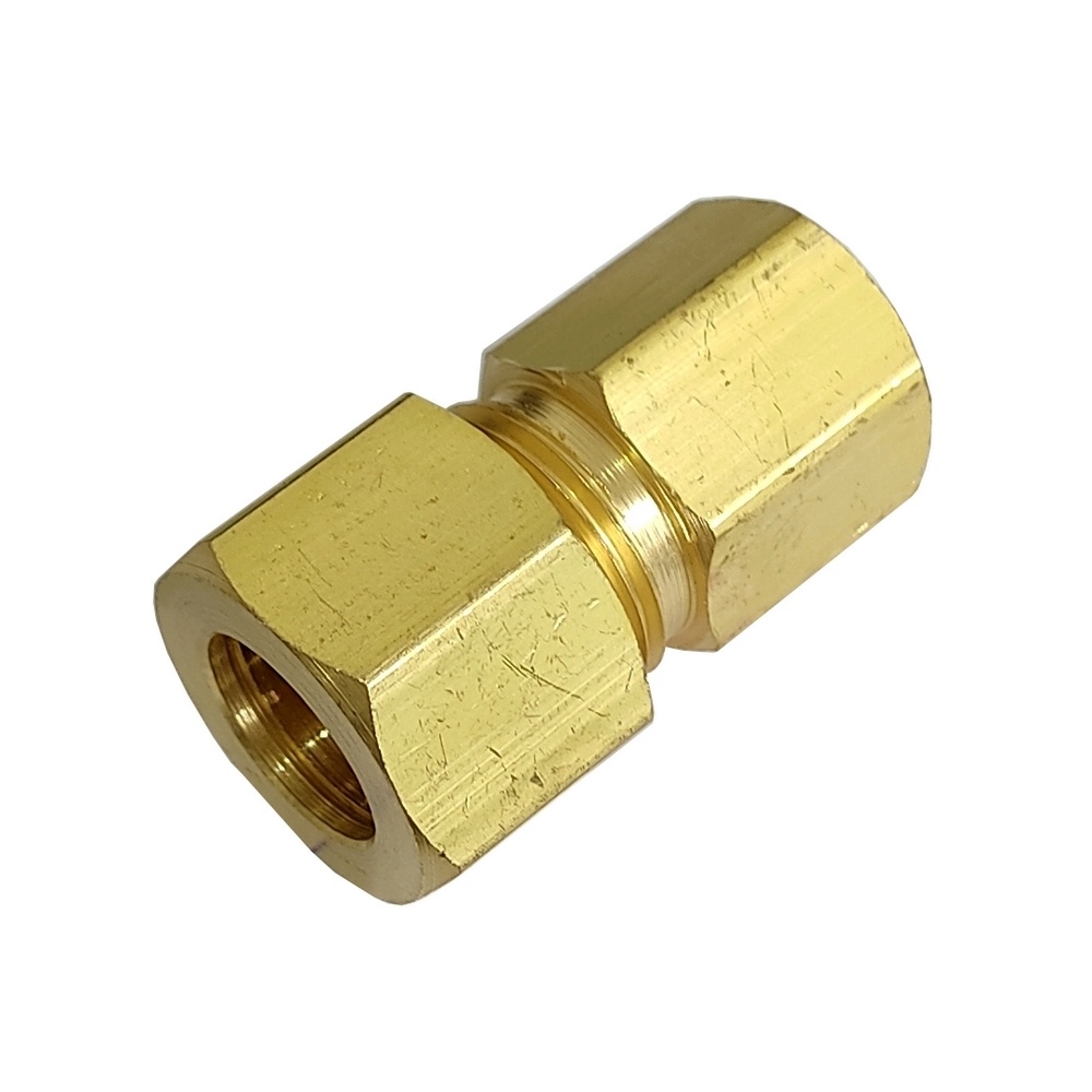 União Reta Tubo 12 mm x Fêmea 1/4" NPT em Latão