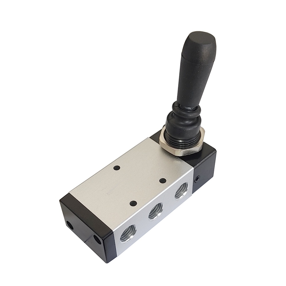 Válvula Alavanca/Trava 1/4" 5/2 Vias c/ Vazão 1100 l/m Mod. CVF