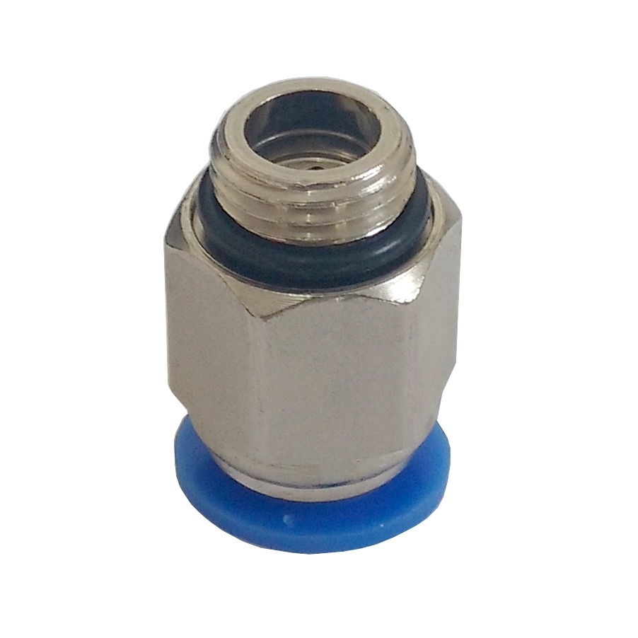 Conector Reto Tubo 8 x Rosca Macho 1/4