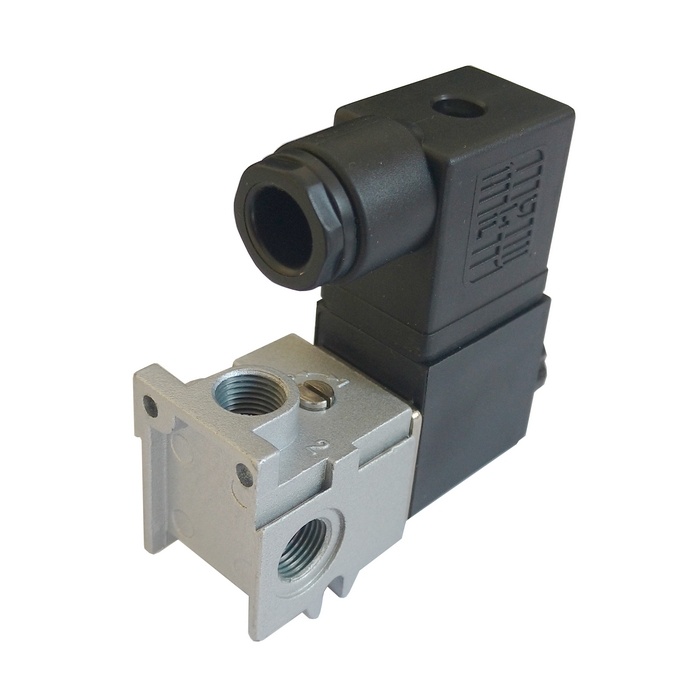 Válvula Solenóide Mini 1/8 2/2 Vias 24 VCC Com Manifold Na Válvula