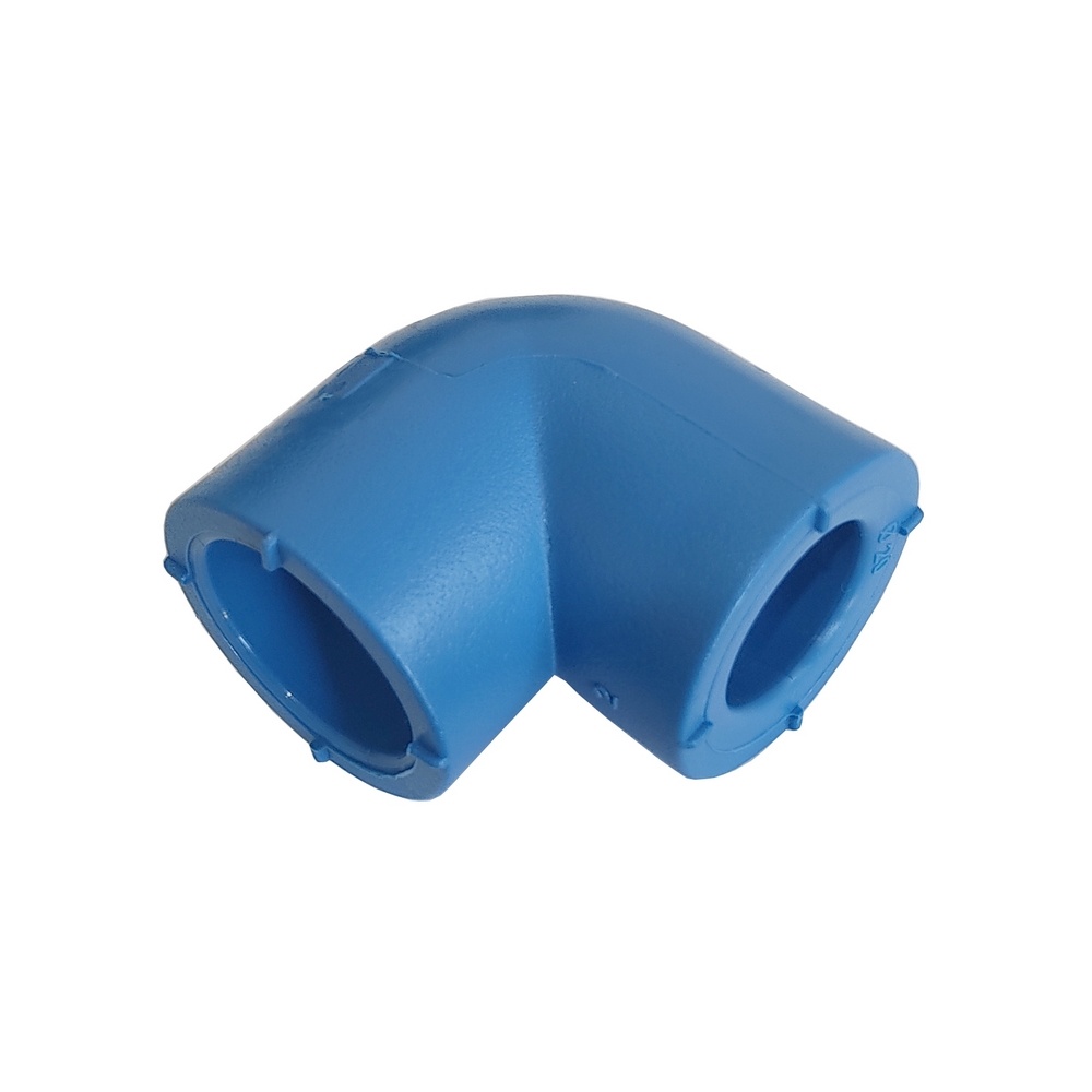 Joelho Redução Soldável 90º 25 x 20 mm - PPR Azul (Linha TopAir / TopFusion)