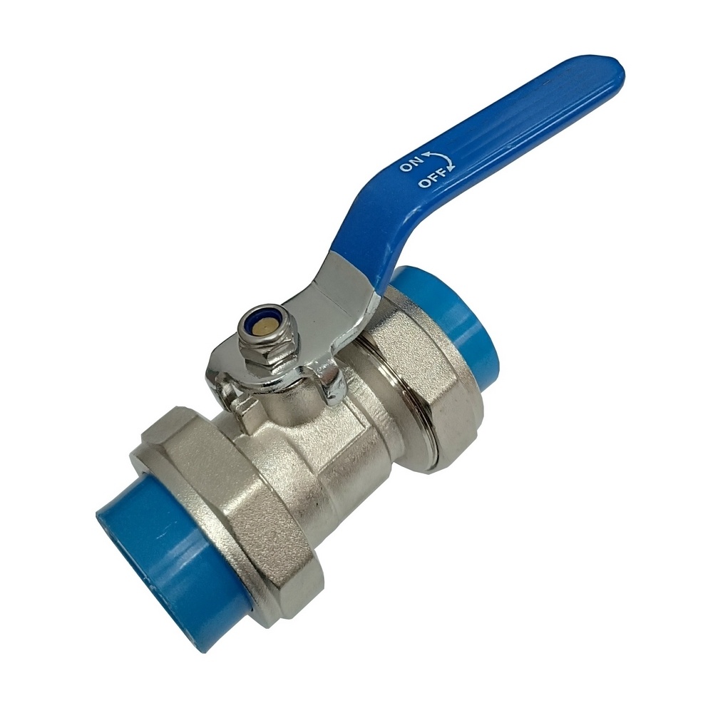 Válvula de Esfera 63 mm - PPR Azul (Linha TopAir / TopFusion)