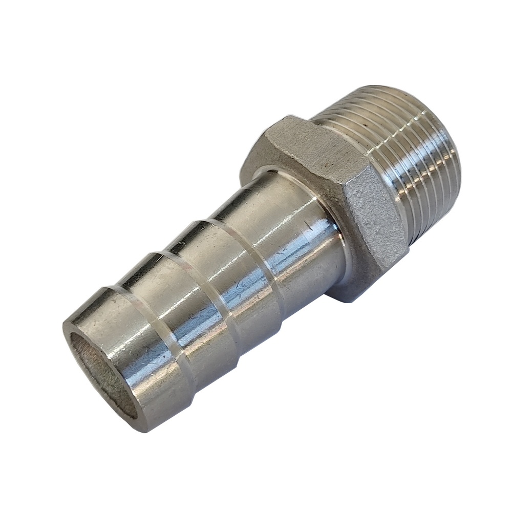 Espiga 5/8" (15 mm) x 3/8" BSPT - Aço Inox 304