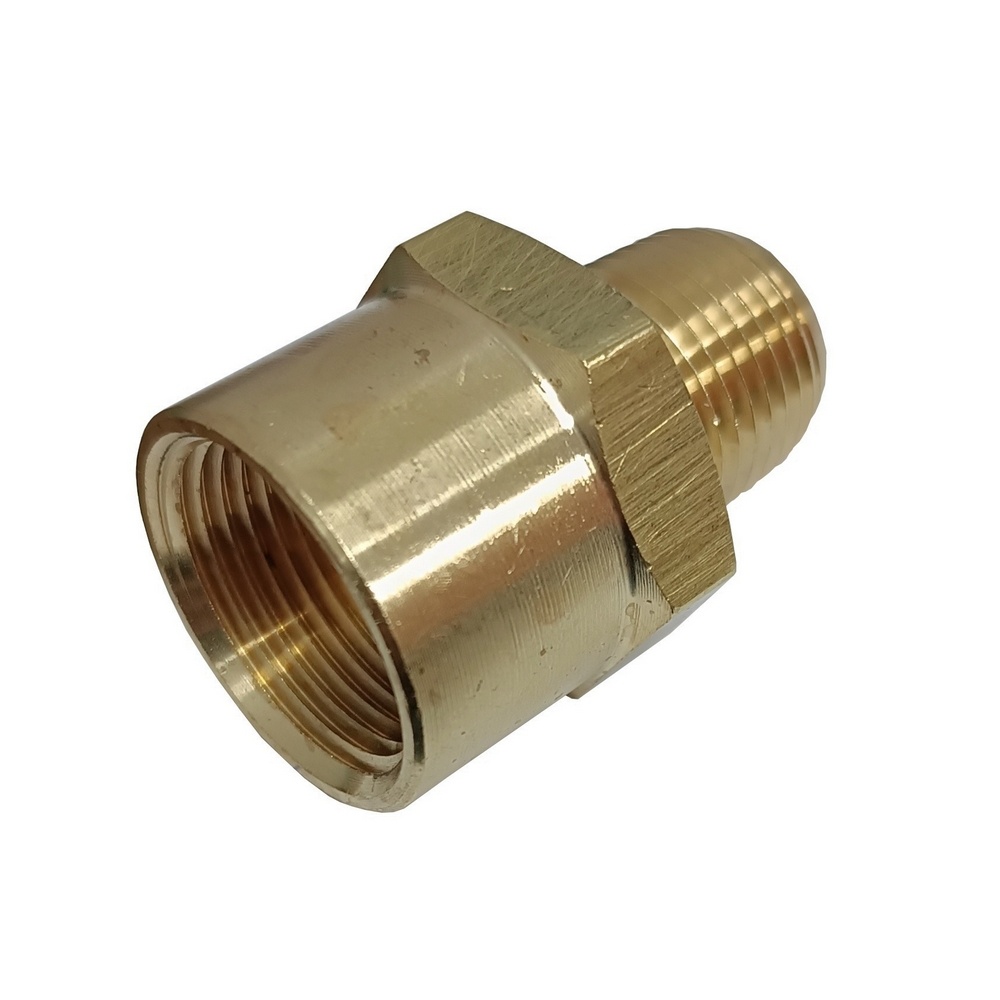 Adaptador Fêmea 3/8" BSP x Macho 1/4" NPT Em Latão