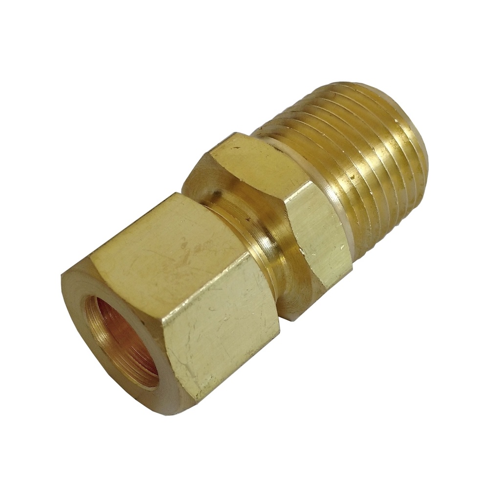União Reta Tubo 1/8" x 1/8" NPT Em Latão