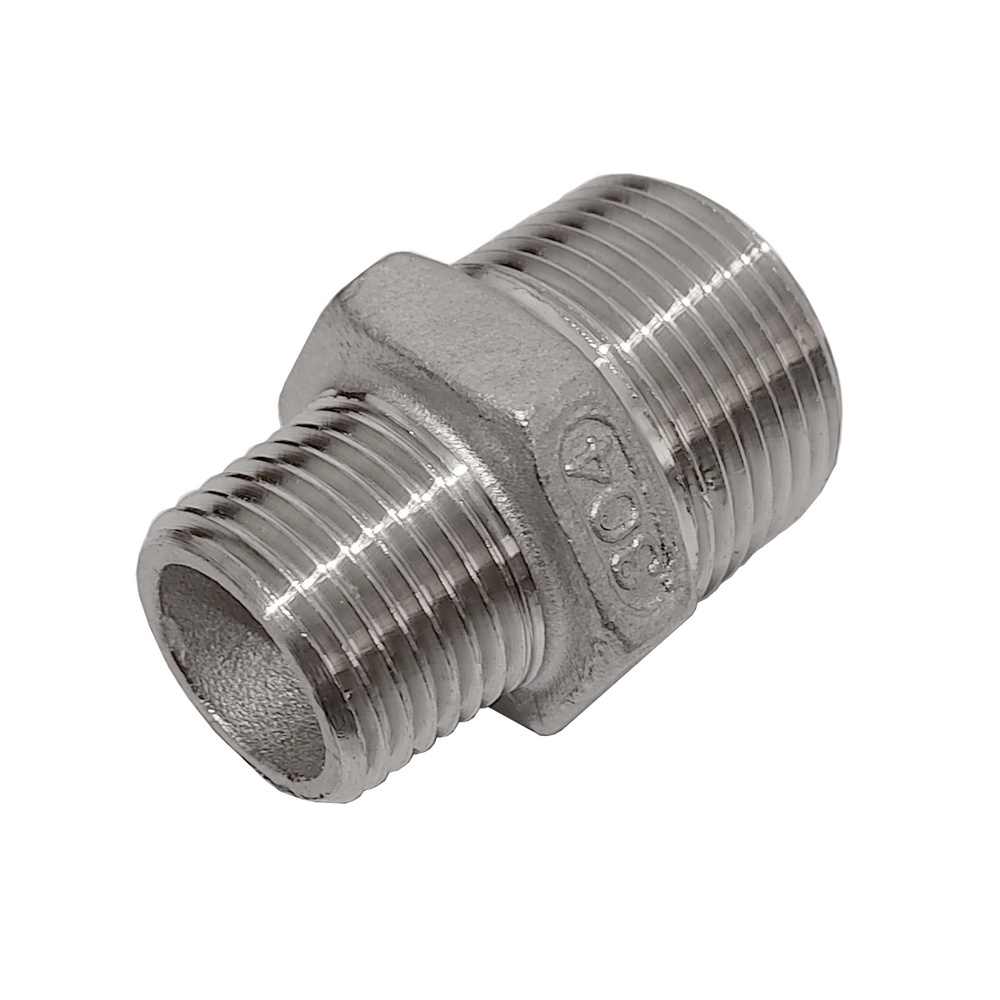 Niple De Redução 2" x 1/2"" BSPT - Aço Inox 304