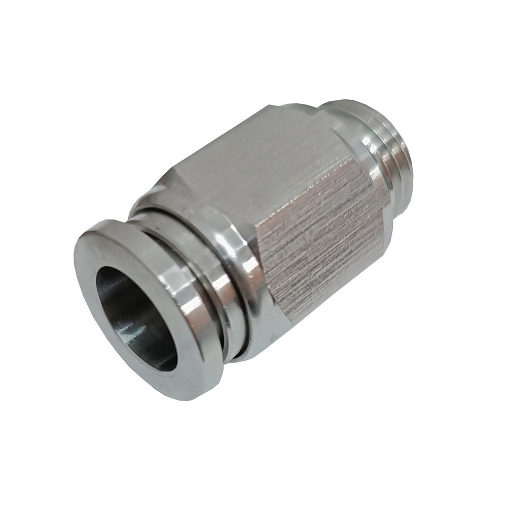 Conector Reto Tubo 12 x Rosca Macho 3/8" BSP - PC-G (Conexão Instantânea Aço Inox)