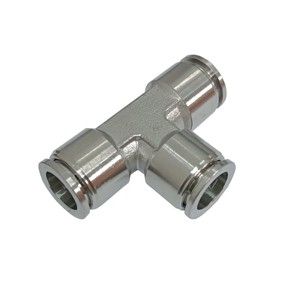 Tee União Tubo 8 mm - PUT (Conexão Instantânea Aço Inox)