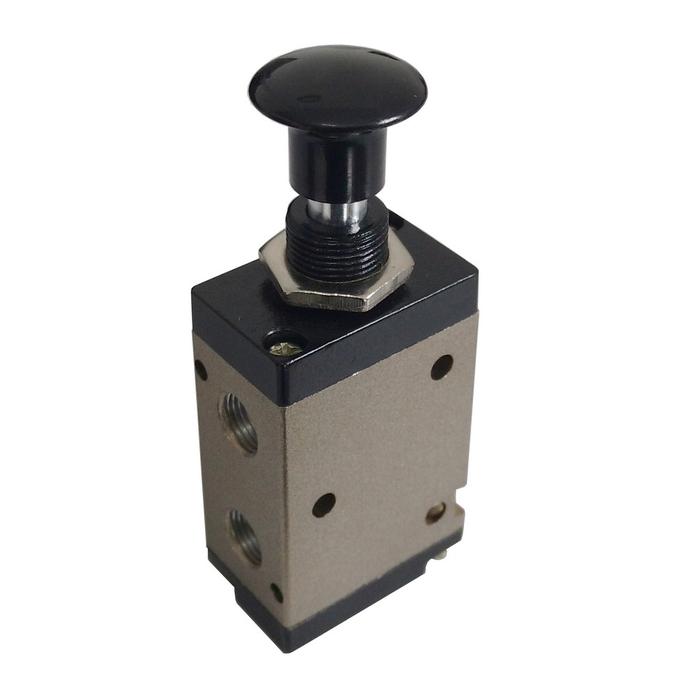 Válvula Botão/Mola 1/8 3/2 vias