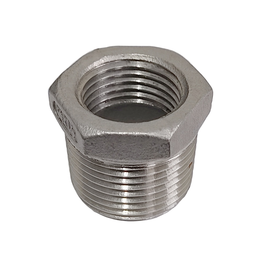 Bucha de Redução 1.1/4" BSPT x 1" BSP - Aço Inox 304