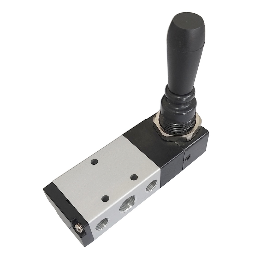 Válvula Alavanca/Trava 1/4" 5/3 Vias - Centro Fechado - VALVT1453CF