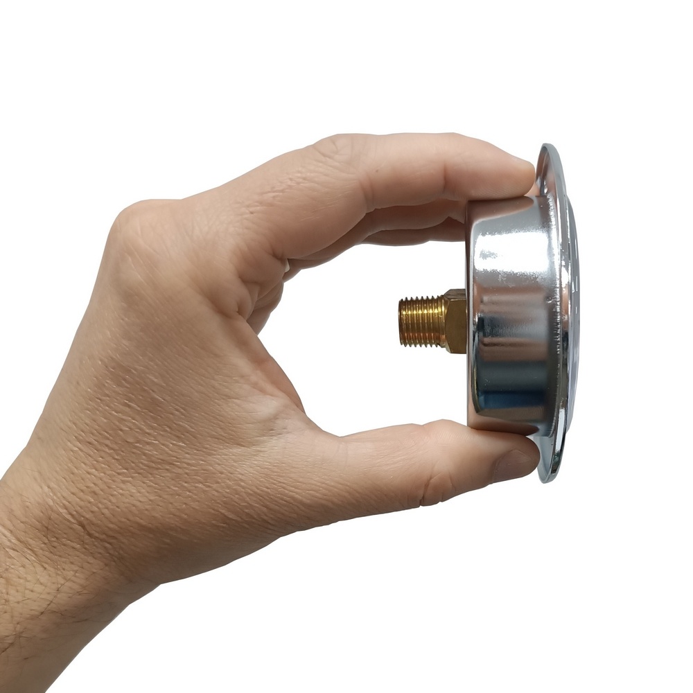 Manômetro Horizontal Para Painel 150 PSI C/ Rosca 1/4