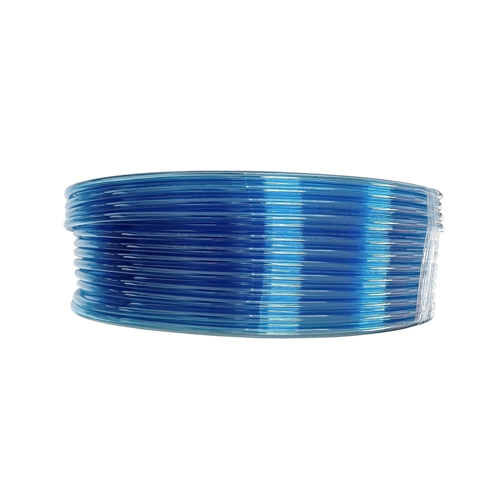 Mangueira / Tubo PU 8 mm x 1,25 Em Poliuretano na Cor Azul Translúcido (Preço Por Metro)
