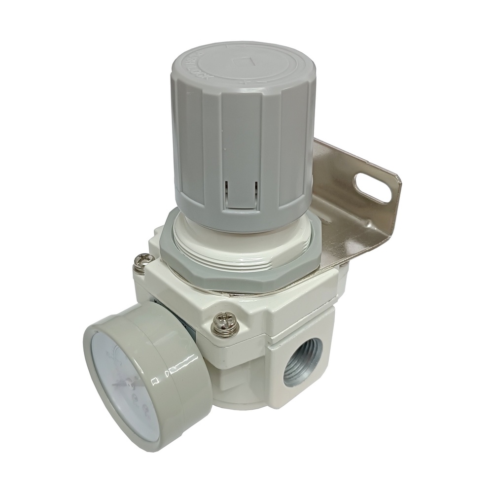 Regulador De Pressão Rosca 3/4" BSP  C/ Manômetro - Linha Intermediária 8 Bar